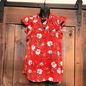 Abercrombie & Fitch Scarlet Floral Blouse